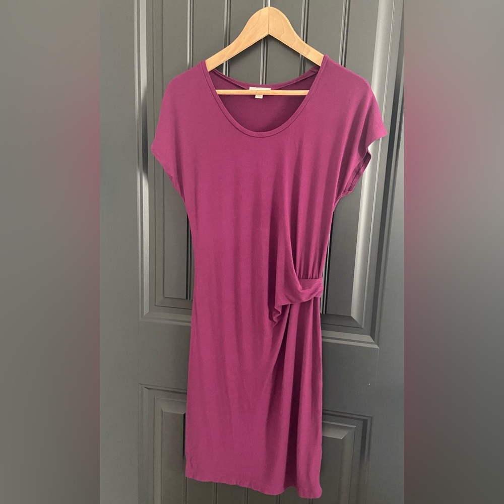 Chic Magenta Maternity Dress